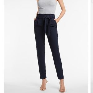 High waisted paperbag ankle pants